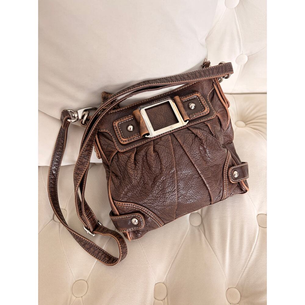 Black Rivet Vintage Dark Brown Bag